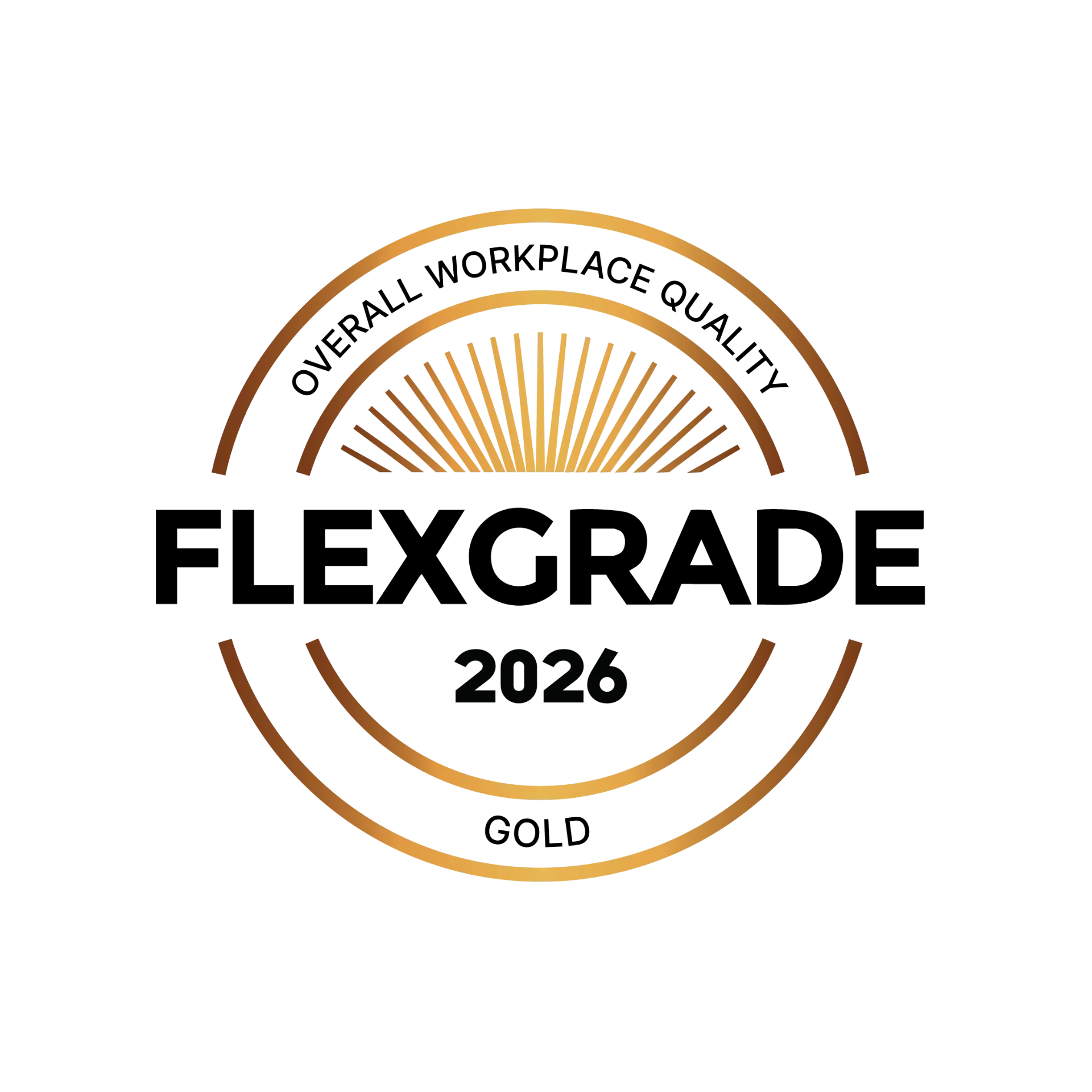 FlexGrade 2026 Gold badge for overall workplace quality