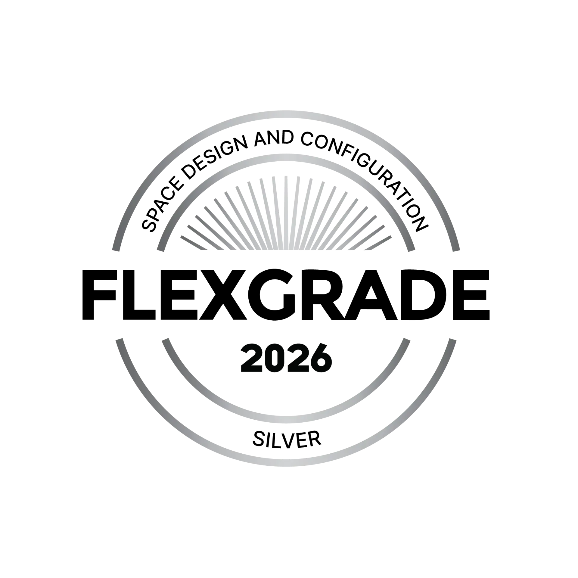 FlexGrade 2026 Silver badge for space design and configuration