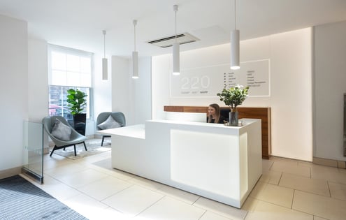 Orega Serviced Offices Glasgow St Vincent Street reception