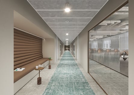 Strand Office Space Corridor CGI