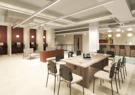 Strand Office Space Working Lounge 2 CGI